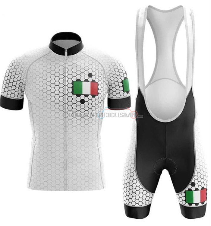 Abbigliamento Ciclismo Italia Manica Corta 2020 Bianco(4)